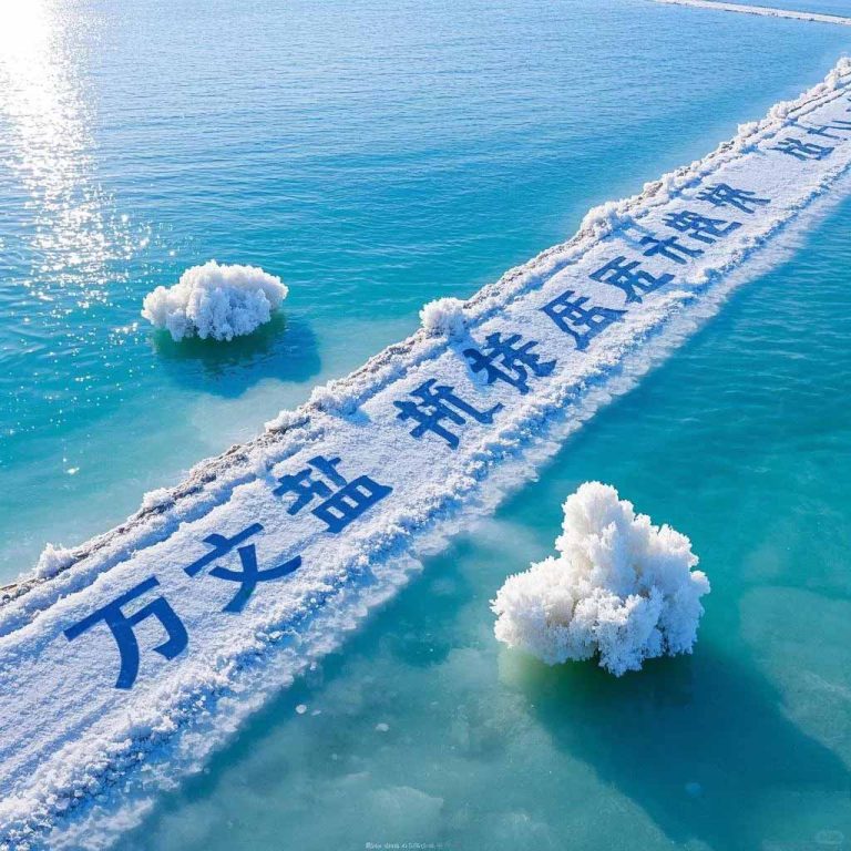 察尔汗盐湖万丈盐桥