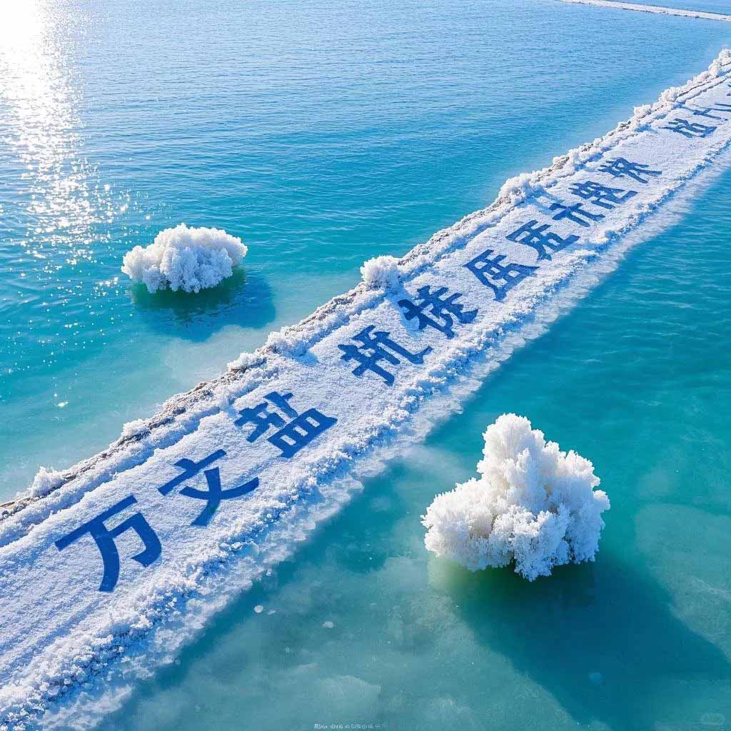 察尔汗盐湖万丈盐桥