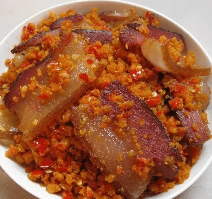 渣海椒炒腊肉