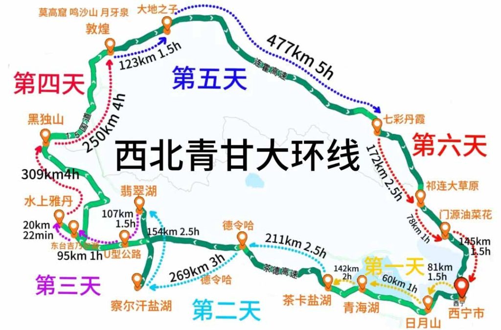 西北青甘大环线行程
