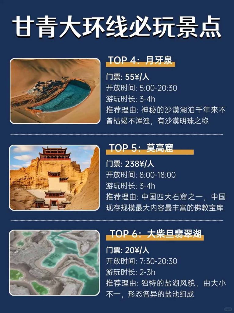 青甘大环线必玩景点