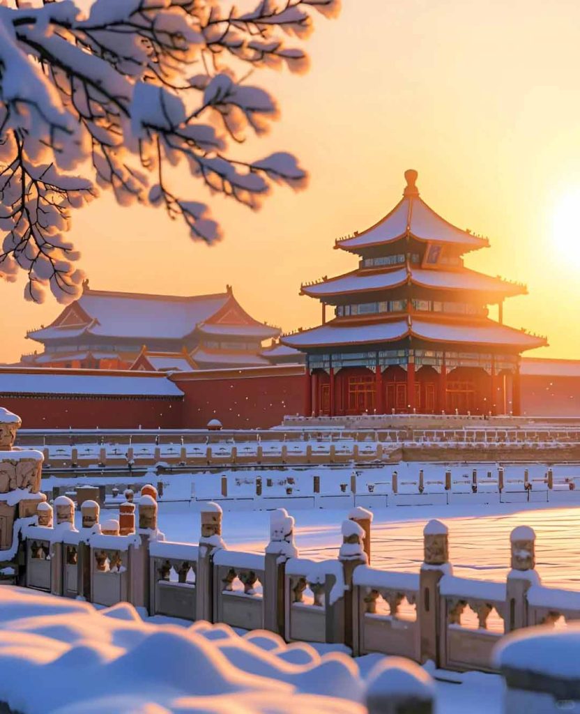 北京故宫雪景