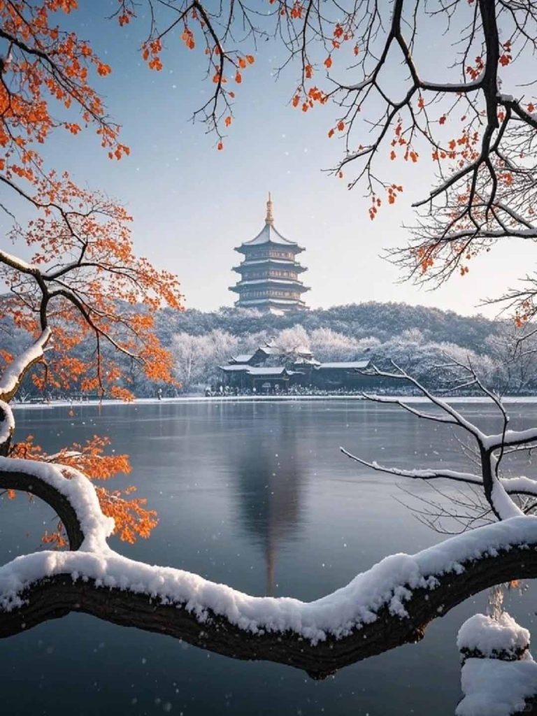 杭州西湖断桥残雪