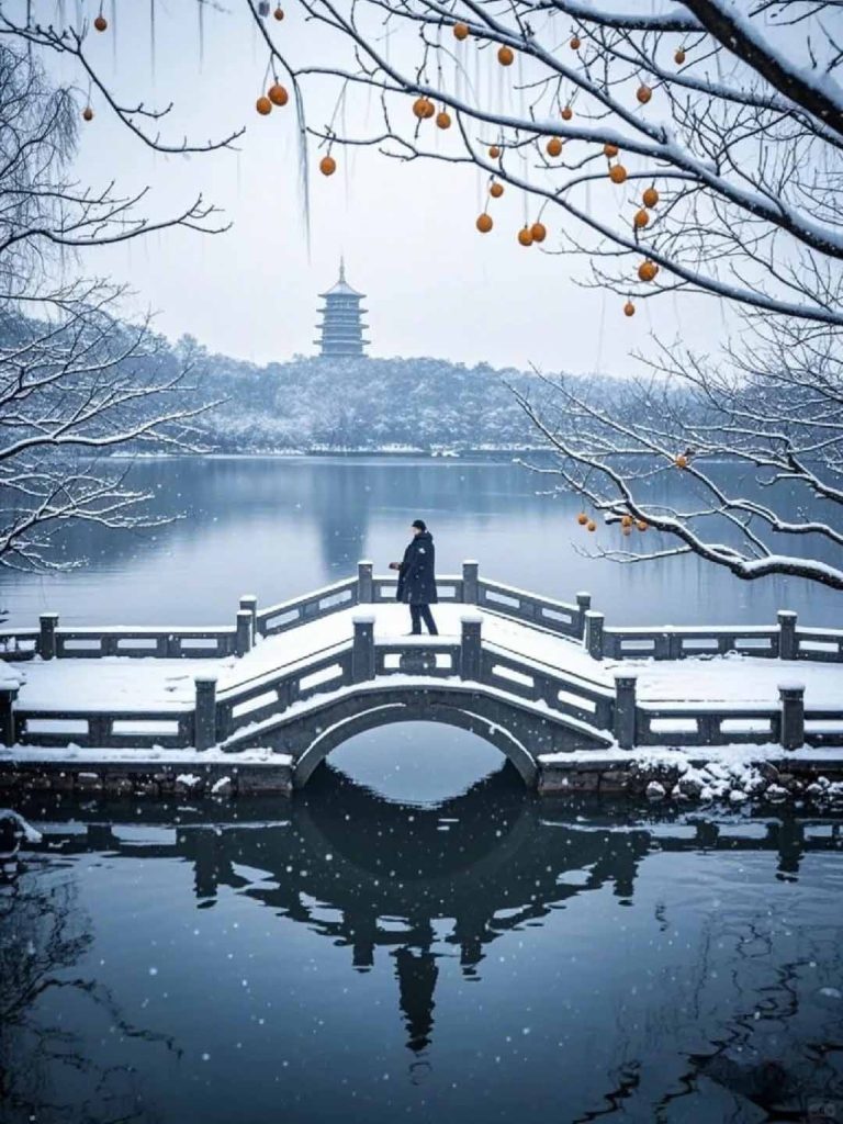 杭州西湖断桥残雪