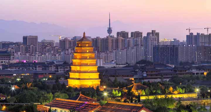 西安大雁塔夜景