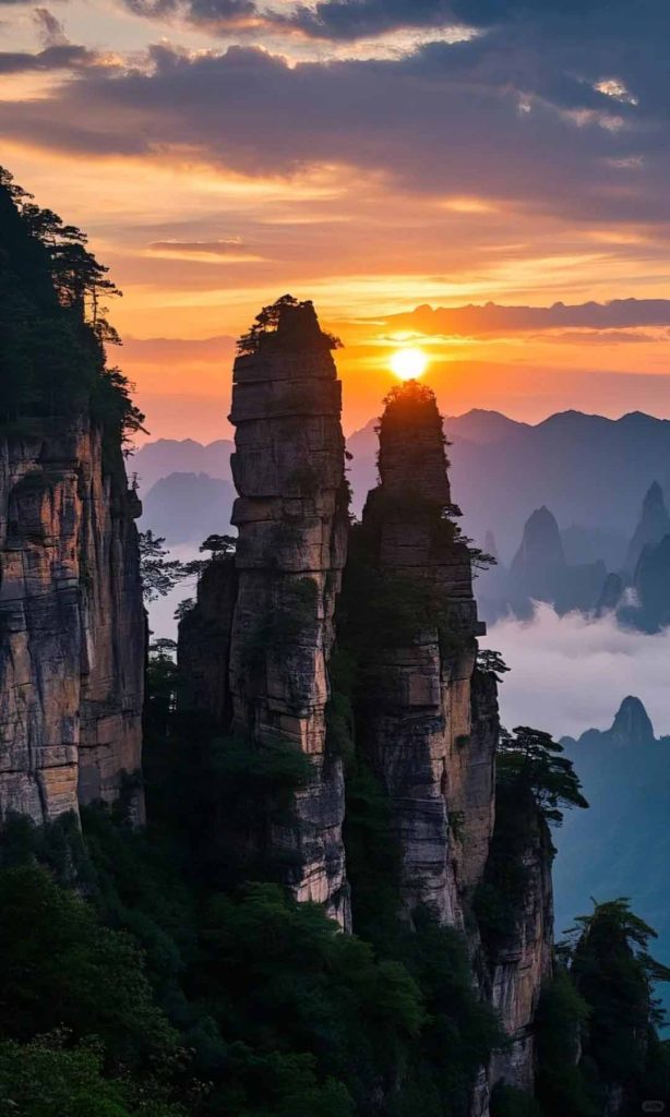 张家界日出日落