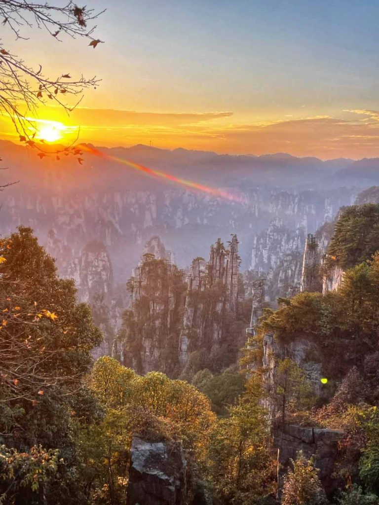 张家界日出日落