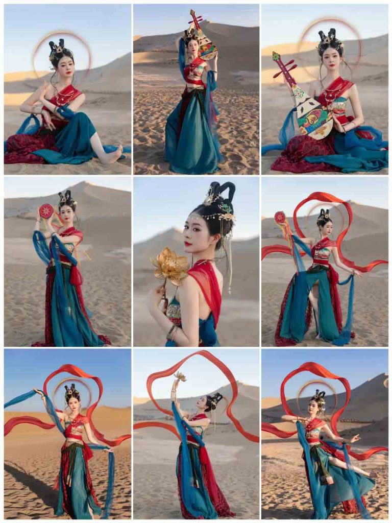 鸣沙山飞天拍摄