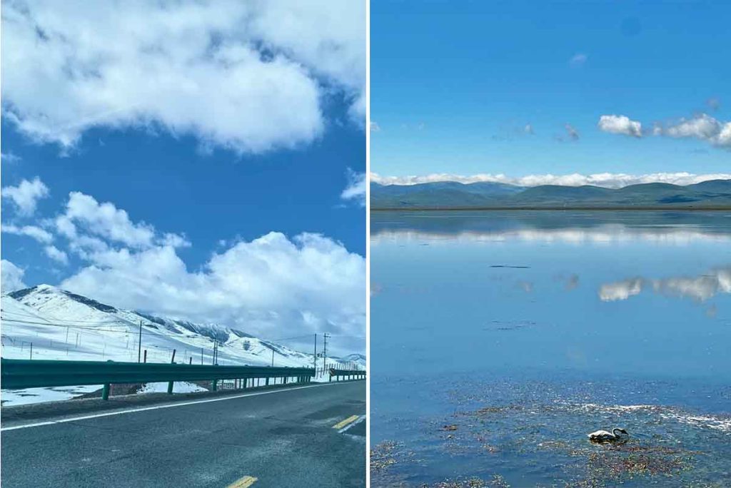 甘南的雪山公路与花湖