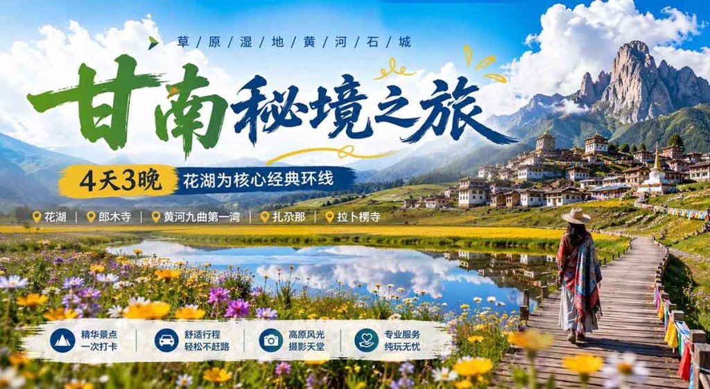 甘南秘境之旅4天3晚花湖